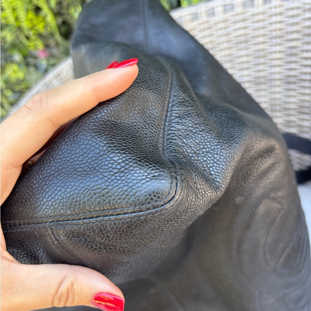 Authentic CHANEL SUPERMODEL black caviar leather large tote bag - Picture 11 of 16